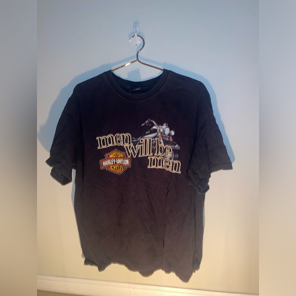 Harley Davidson Motorcycles “Men will be men” Vintage tee - Picture 1 of 2